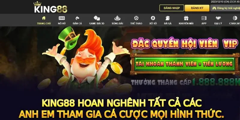 Đăng nhập nhà cái king88 và các lưu ý quan trọng